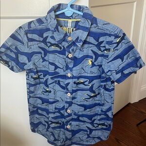 Tommy Bahama Blue Shark Print Shirt